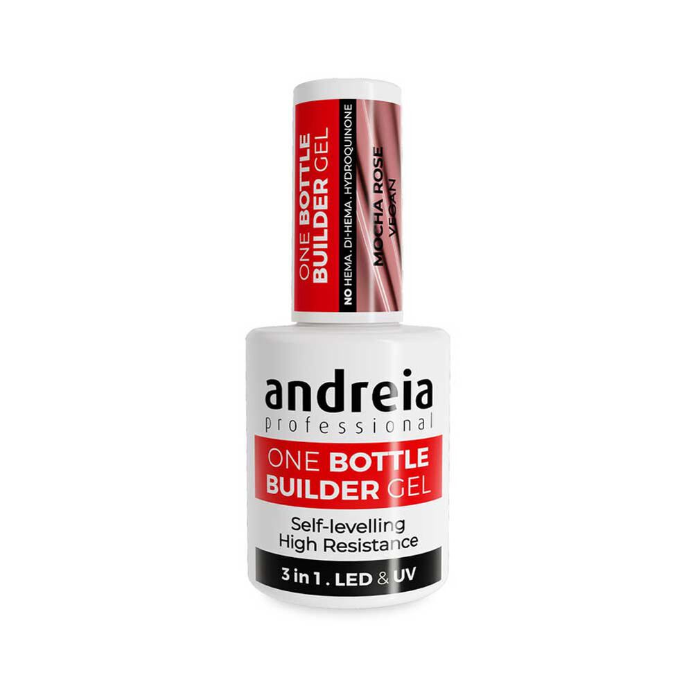 Andreia Professional One Bottle Builder Gel 3 In 1 - Gel de Construction 3 en 1 Faible Viscosit&eacute; - Rose Moka 14ml