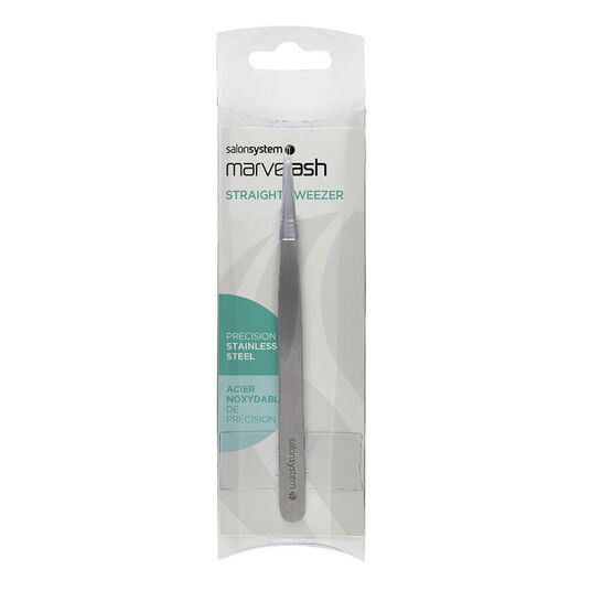 Marvelash Pince &agrave; &eacute;piler Droite Acier Inoxydable de Pr&eacute;cision