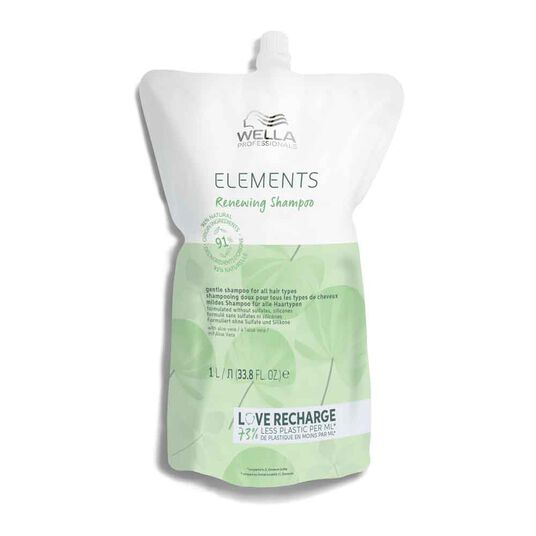Wella Professionals Elements Recharge Shampoing r&eacute;g&eacute;n&eacute;rant sans sulfate pour tous types de cheveux 1L