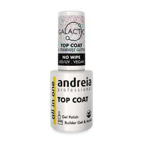 Andreia Professional All In One Vernis gel Top coat- Galactic 01 Stardust Glitter 10.5ml