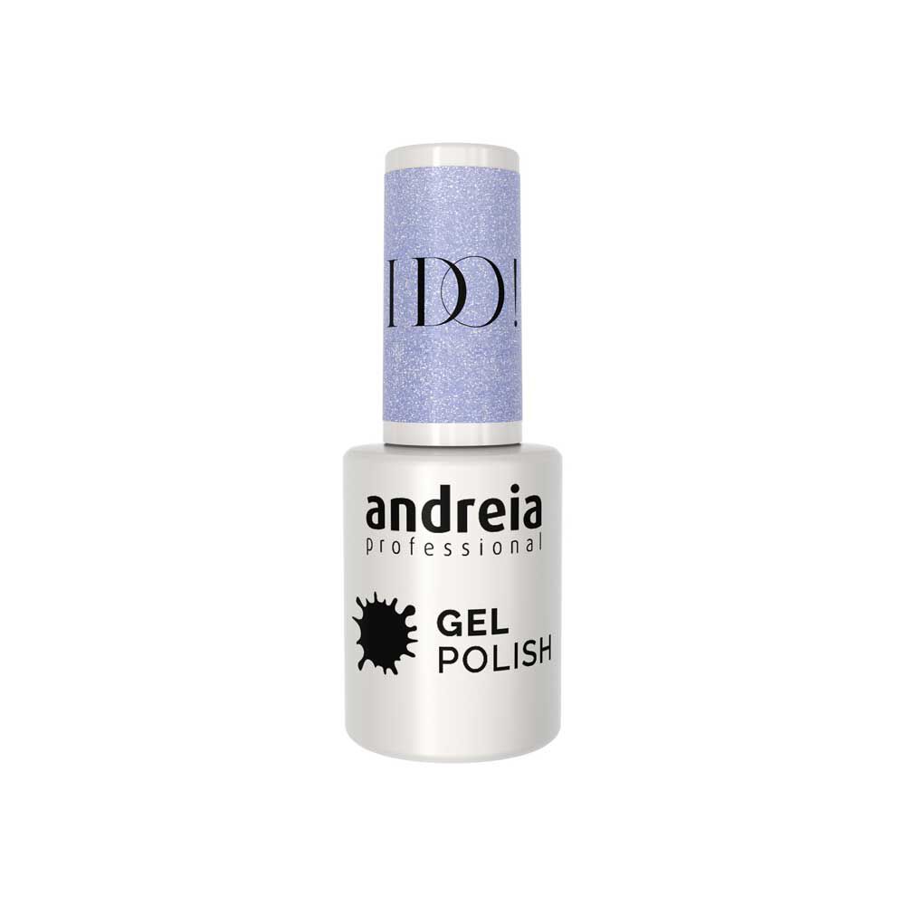Andreia Professional Gel Polish Vernis gel - I Do! - ID6 Bleu ciel avec des paillettes argent&eacute;es. 10.5ml