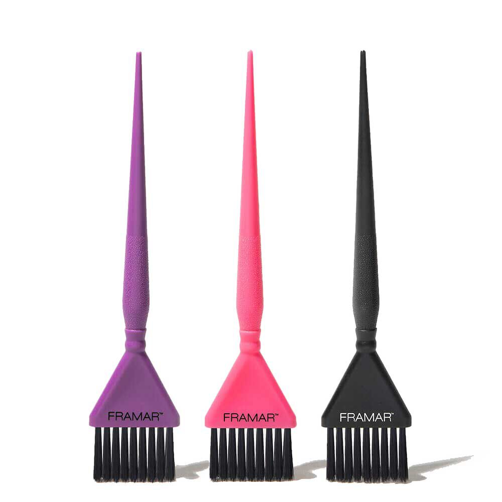 Framar Ensemble de Pinceaux à Teinter les Cheveux Triple Threat x3 Framar Ensemble de Pinceaux à Teinter les Cheveux Triple Threat x3