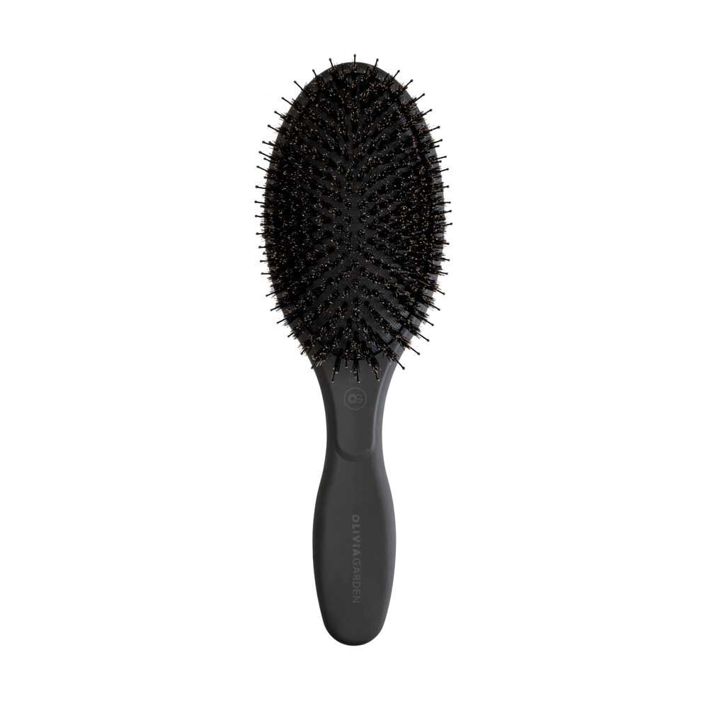 Olivia Garden Essential CareExpert Brosse ovale en sanglier et nylon Noir