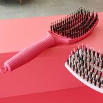 Olivia Garden Fingerbrush Iconique Sanglier et Nylon Rose Vif