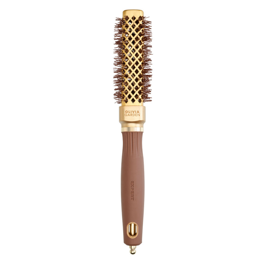 Olivia Garden Brosse Expert Blowout Straight & Wavy Or & Marron 30mm