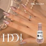 Andreia Professional Gel Polish Vernis gel - I Do! - ID1 Rose avec des paillettes argentées et dorées. 10.5ml
