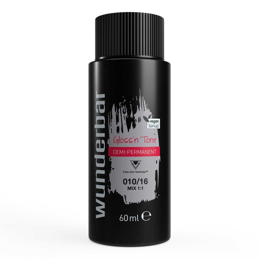 Wunderbar Gloss'n Tone Coloration Liquide Demi-Permanente 010/16 Blond Tr&egrave;s Tr&egrave;s Clair Cendr&eacute; Violet 60ml