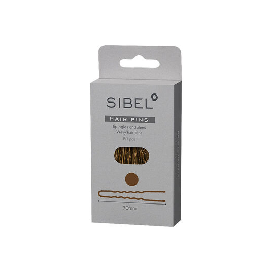 Sibel &Eacute;pingles En M&eacute;tal Ondul&eacute;es 50mm Marron 50pcs
