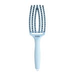 Olivia Garden Fingerbrush Care Iconic brosse &agrave; cheveux sanglier & nylon &ndash; Bleu pastel