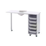 S-PRO Table Manucure avec ventilateur d'extraction Blanc