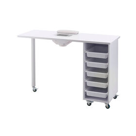 S-PRO Table Manucure avec ventilateur d'extraction Blanc