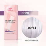 Wella Professionals Shinefinity Zero Lift Glaze Gloss Vernis Coloré Longue Tenue 09/81 Cool Platinum Opal 60ml