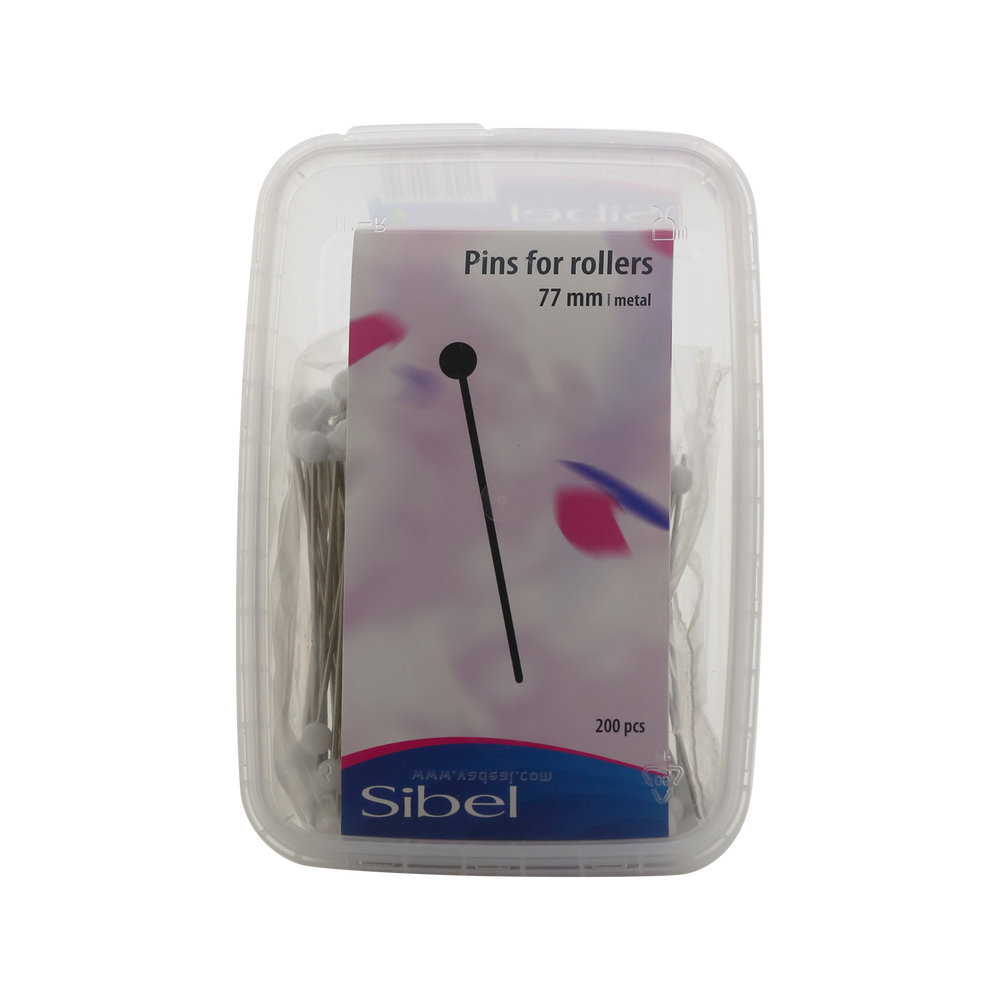 Sibel Metal Pics Mise en Plis 77mm 200pcs. Blanc