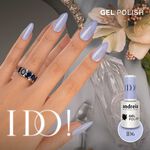 Andreia Professional Gel Polish Vernis gel - I Do! - ID6 Bleu ciel avec des paillettes argentées. 10.5ml