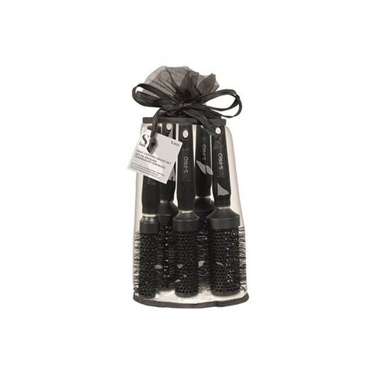 S-PRO Ensemble Brosses en C&eacute;ramique Noir