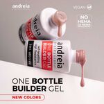 Andreia Professional One Bottle Builder Gel 3 In 1 - Gel de Construction 3 en 1 Faible Viscosité - Rose Moka 14ml