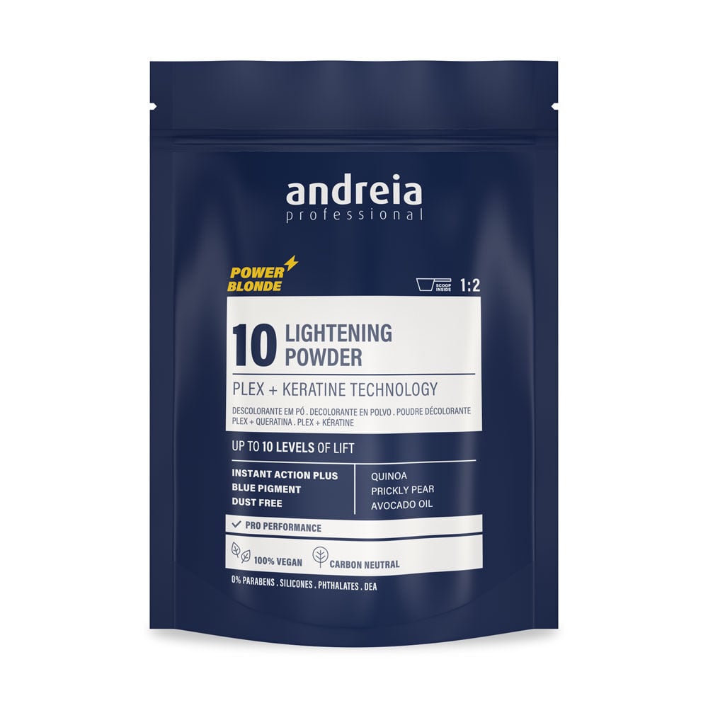 Andreia Professional Power Blonde 10 - Poudre Décolorante Bleue Vegan 500g