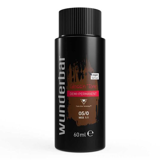 Wunderbar Gloss'n Tone Coloration Liquide Demi-Permanente 05/0 Brun Clair 60ml