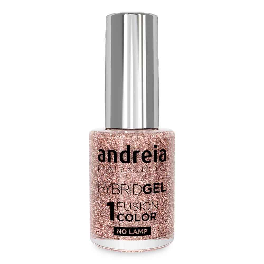 Andreia Professional Hybrid-Fusion Color Gel Vernis à ongles- I Do!-ID1 Rose avec des paillettes argentées et dorées. 10.5ml