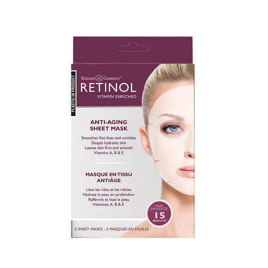 Retinol Masque en tissu Anti-&acirc;ge 5pcs