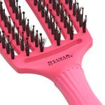 Olivia Garden Fingerbrush Iconique Sanglier et Nylon Rose Vif