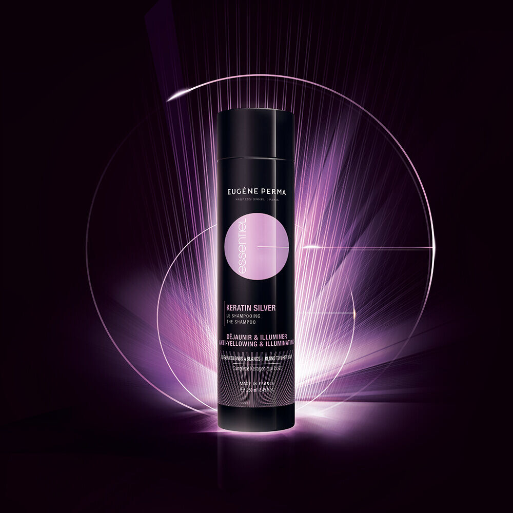 Shampoing Argent Eugene Perma Biorene 1 Litre - Pour Cheveux Blancs, Blonds, Décolorés - Neuf