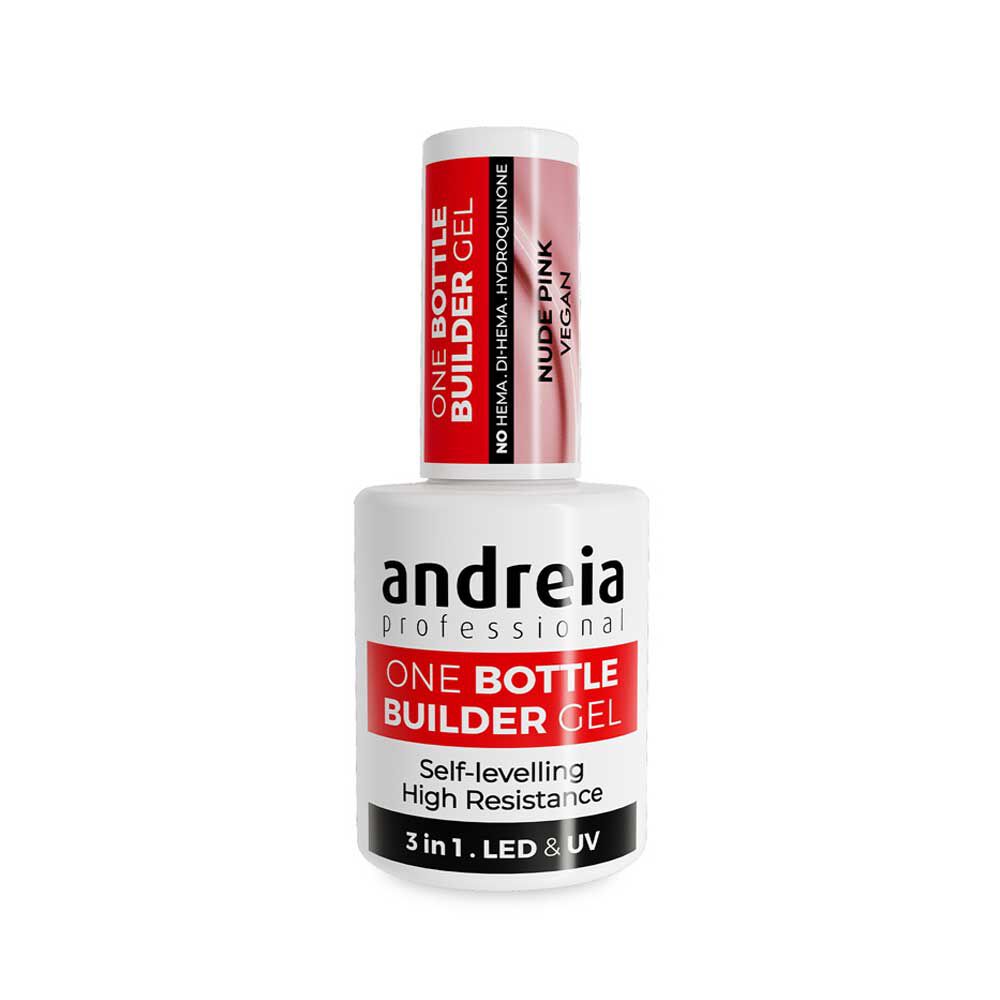 Andreia Professional One Bottle Builder Gel 3 In 1 - Gel de Construction 3 en 1 Faible Viscosit&eacute; - Rose Nude 14ml