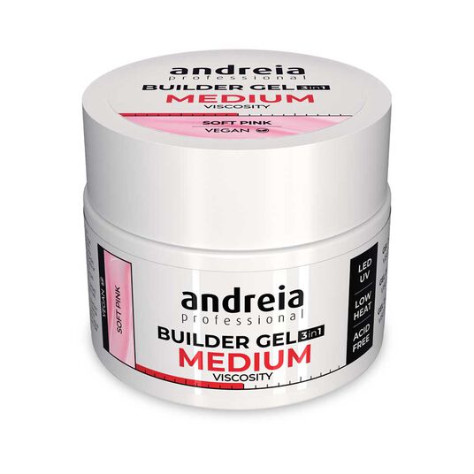 Andreia Professional Builder Gel 3 in 1 - Moyenne Viscosit&eacute; - Rose doux 44g