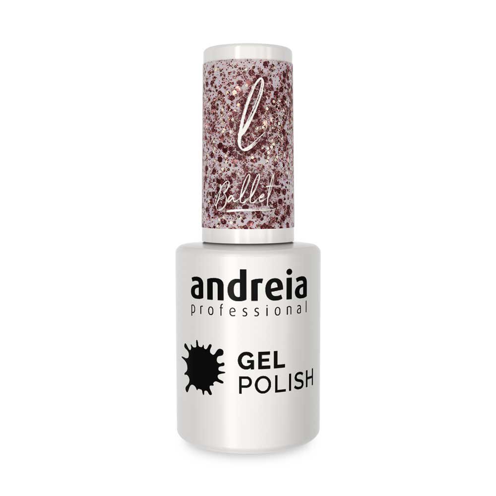 Andreia Professional Vernis gel - Ballet Collection BA4 Glitter Doré et Rose 10.5ml