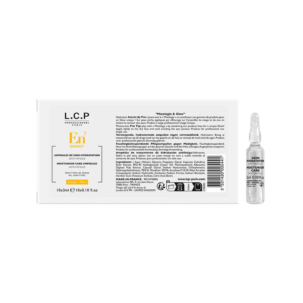 L.C.P Professionnel Paris Energy Ampoules de Soin Hydratant Anti-fatigue 10x3ml