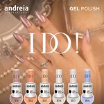 Andreia Professional Gel Polish Vernis gel - I Do! - ID1 Rose avec des paillettes argentées et dorées. 10.5ml