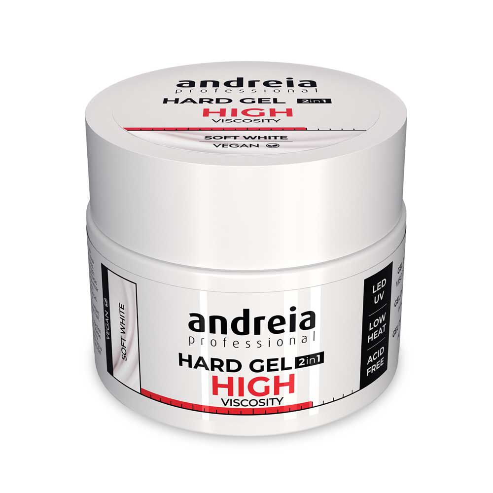 Andreia Professional Hard Gel 2 in 1 - Haute Viscosité Blanc doux 44g
