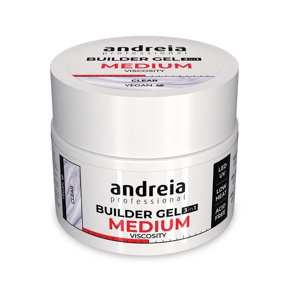 Andreia Professional Builder Gel 3 in 1 - Moyenne Viscosité - Transparent 44g