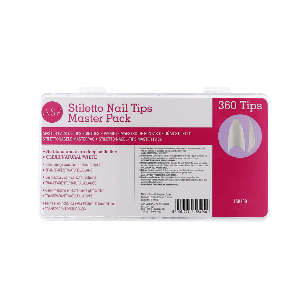 ASP Capsules Blanches Stiletto 360pcs