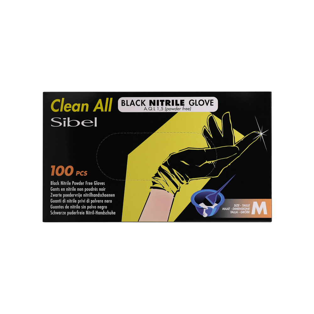 Gants Nitrile non poudrés Noirs X100 - Beautélive - Gouiran Beauté Pro