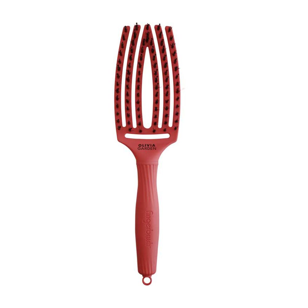 Olivia Garden Fingerbrush Care I'm Perfection Iconique Sanglier & Nylon Rouge Confiance