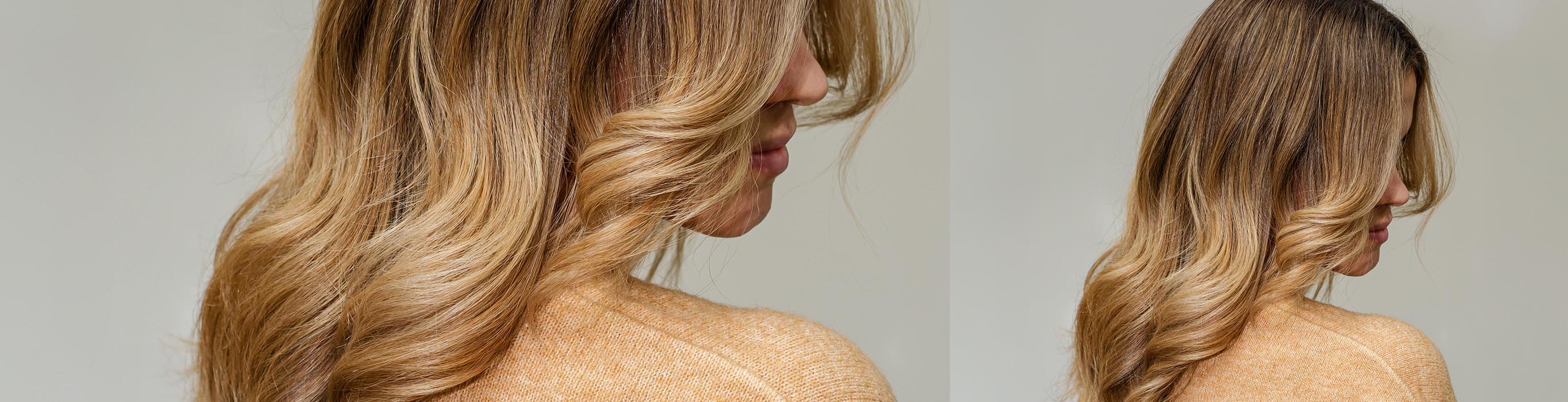 T&ecirc;te aux cheveux ondul&eacute;s, vue de profil